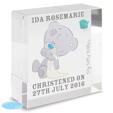 Personalised Tiny Tatty Teddy Medium Crystal Block